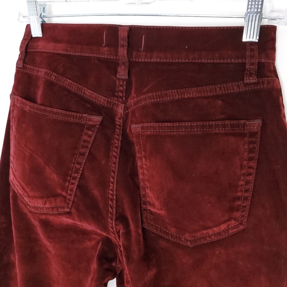 NEW Stella Velvet High-Rise Skinny pants burgundy - Picture 7 of 9